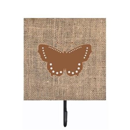 Carolines Treasures Butterfly Burlap and Brown Leash Or Key Holder BB1033-BL-BN-SH4